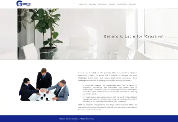 Genero AE corporate website designed by Shazeb ICT Dubai
